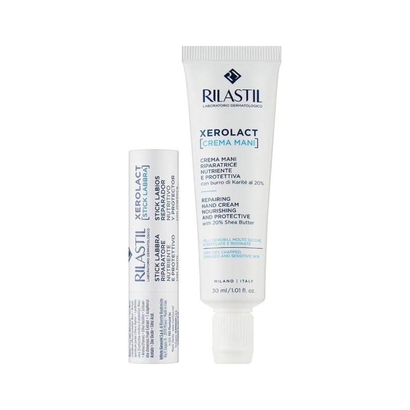 Rilastil Xerolact Set Krem Për Duart + Balsam Për Buzët