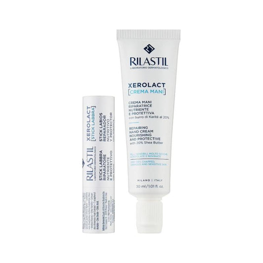 Rilastil Xerolact Set Krem Për Duart + Balsam Për Buzët